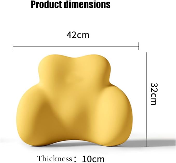 Car Lumbar Support Pillow for Fiat 500 500C 500E 2007-2021 2022 2023 2024 Memory Foam Back Support Cushion Breathable Car Seat Lumbar Pad Accessories,Grey