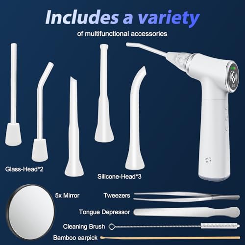 Upgraded Electric Tonsil Stone Remover – High-Precision & Painless Cleaning, Food-Grade Material, 6 Suction Levels | Tonsil Stone Removal Kit with LED Light, Oral Protection & 11 Attachments