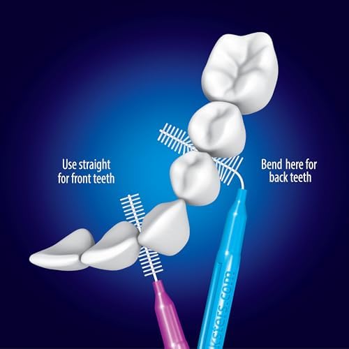 Piksters Interdental Brushes, 40 pk, Size 00, Interdental Tooth Brush for Extremely Tight Gaps, Gum Soft Bristles for Plaque Removal, Safe for Braces