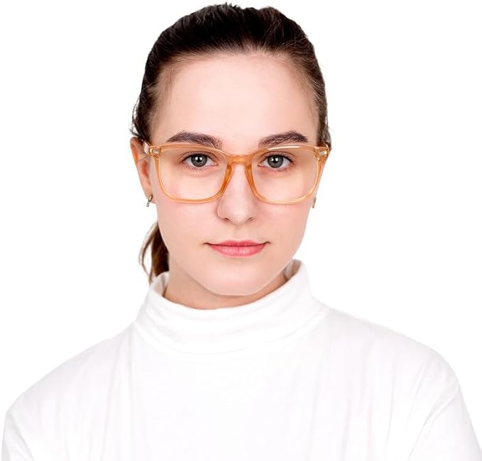 YEIN Bifocal Reading Glasses with Blue Light Blocking Lenses, Bifocal Reader for Women and Men, Vintage Square frame with Spring Hinge (+0.00/+1.25 magnification)