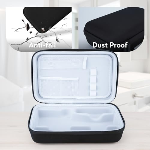 Water Flosser Travel Case, Portable Oral Irrigator Organizer, Sturdy Storage Case for Flosser, Electric Toothbrush, Toothpaste and Irrigator Accessories (Case Only) - Black