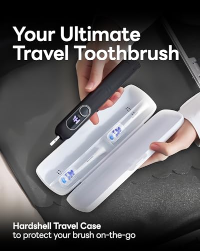 Electric Toothbrush with AI Smart Screen for Adults Kids Teens | 150-Day Battery, Real-Time Brushing Map | Whitening Mode, 3-Min Timer, Travel Case | Family Sonic Toothbrush (G5S Black)