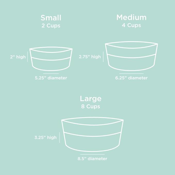 Waggo Dipper Ceramic Dog Bowl for Small and Large Breeds - Heavyweight and Durable Pet Food and Water Dish Crock, Dishwasher Safe, Modern (Vintage Grey, Small)