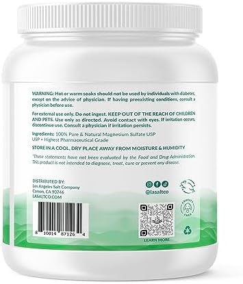 Epsoothe 5 Lbs Jar Epsom Salt Bath & Foot Soak and Scrub | Pure & Natural Magnesium Sulfate USP | Soothes Muscles & Joints, Enhances Well-Being