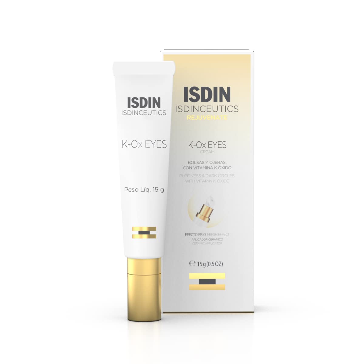 Isdin K-Ox Under-Eye Brightening Cream For Puffiness And Dark Circles With Anti-Aging Benefits, Vitamin K And Hyaluronic Acid, V