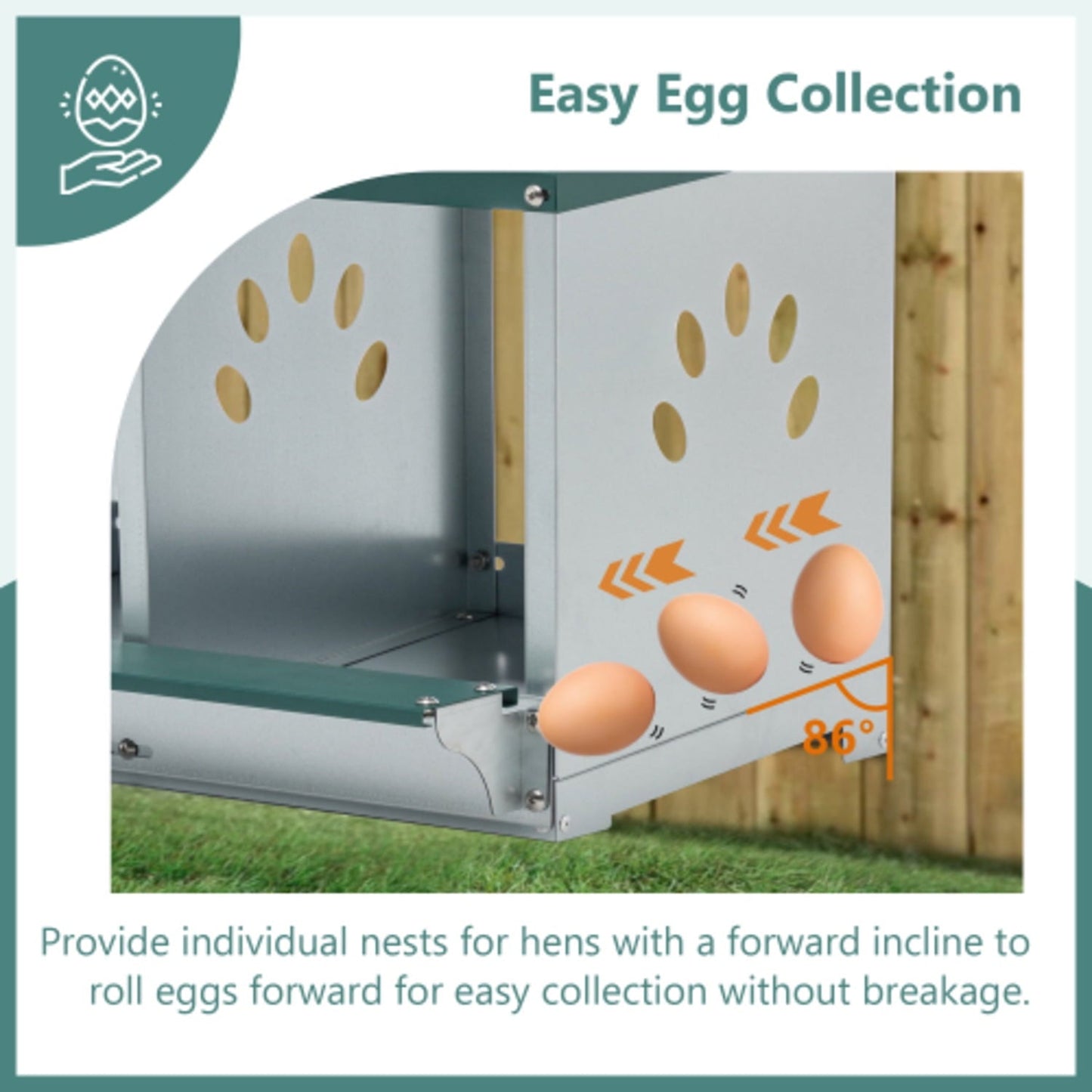 Metal Chicken Gaanized steel Nesting Boxes for Hens Easy to Assemble