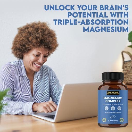 Magnesium Complex -Triple Blend 100% Chelated Mag Supplement-Magtein Magnesium L-Threonate for Memory & Brain Health -Glycinate, Sleep Well-Taurate- Relaxation
