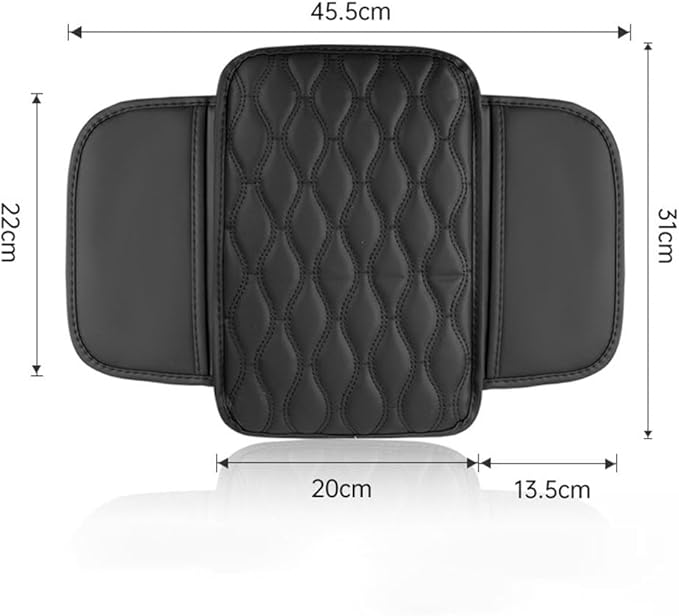 Car Armrest Pad for Genesis GV80 GV70 SUV GV60, Waterproof Center Console Cushion Pad Cover Armrest Storage Box Mat Protection Interior Accessories,A-Red