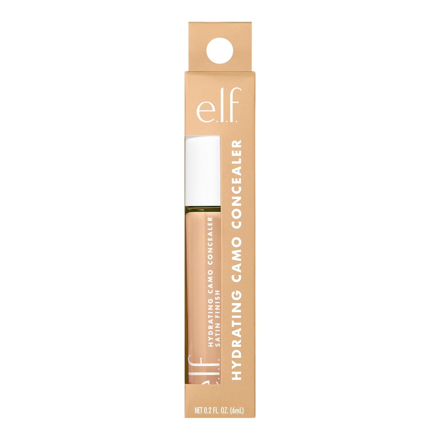 e.l.f. Hydrating Camo Concealer | Full-Coverage, Satin Finish | Vegan, Rich Chocolate