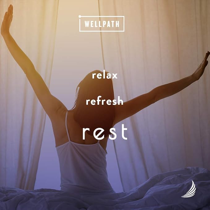 WellPath Rest Valerian Root Sleep Aid for Adults with Melatonin & L-Theanine | Natural & Herbal Sleeping Pills with Extra Strength | | 5-HTP, Lemon Balm, Chamomile, 60 Ct