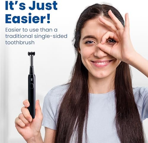 Triple Bristle Max Sonic | 3 Sided Toothbrush w/ 4 Modes | Dentist Created & Approved | Soft Charcoal Infused Nylon Bristles | Rechargeable & Waterproof