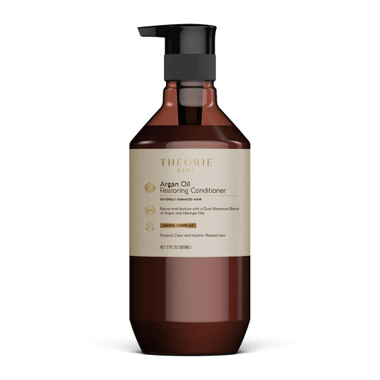 Theorie Argan Oil Ultimate Restoring Conditioner - Nutrient-Rich & Sulfate Free Restorative Haircare, Safe For Color & Keratin T