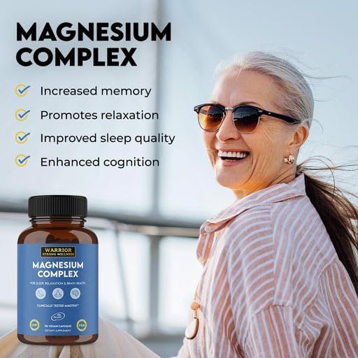 Magnesium Complex -Triple Blend 100% Chelated Mag Supplement-Magtein Magnesium L-Threonate for Memory & Brain Health -Glycinate, Sleep Well-Taurate- Relaxation