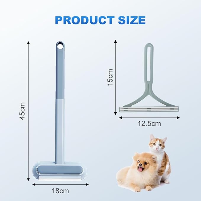 Moonboat Multifunctional Hair Removal Brush, Cleaner Pro Pet Hair, Cat Dog Hair Broom Lint Remover Scraper, Suitable for Carpet Rugs Bed Couch Curtains (A-3PCS)