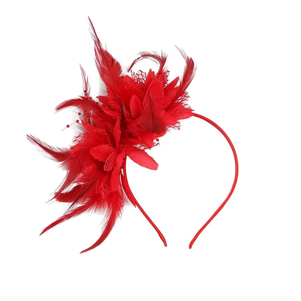 Eforcase Vintage Feather Hair Band 1920S Flapper Headband 20S Flapper Headpieces For Great Gatsby Masquerade Birthday Party
