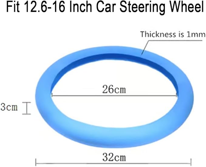 Cooling Steering Wheel Cover, Car Steering Wheel Cover, Anti-Slip Car Steering Wheel Protective Cover, Fit 12.6-16 Inch, for Car SUV Truck Van, for Women & Men (2Pcs-d)