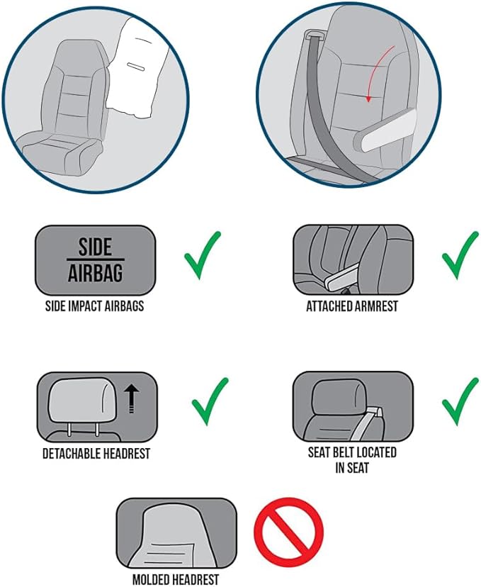 OGLAND 2 Pack Fluffy Sheepskin Car Seat Cover-Fuzzy Fur Auto Cushion for Universal Automotive Protector (Ivory White, 2 Pcs Front Seat Cover)