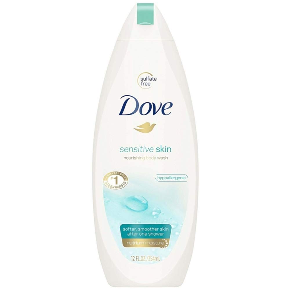 Dove Sensitive Skin Beauty Body Wash 12 Oz (Pack Of 2)