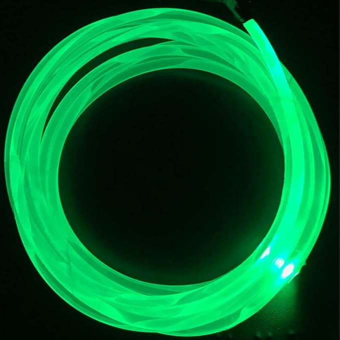 10ft Super Bright MMA Plastic Optic Side Glow LED Light Source Soft Plastic Optical Transparent Light Guide Material (Diameter 0.16in)