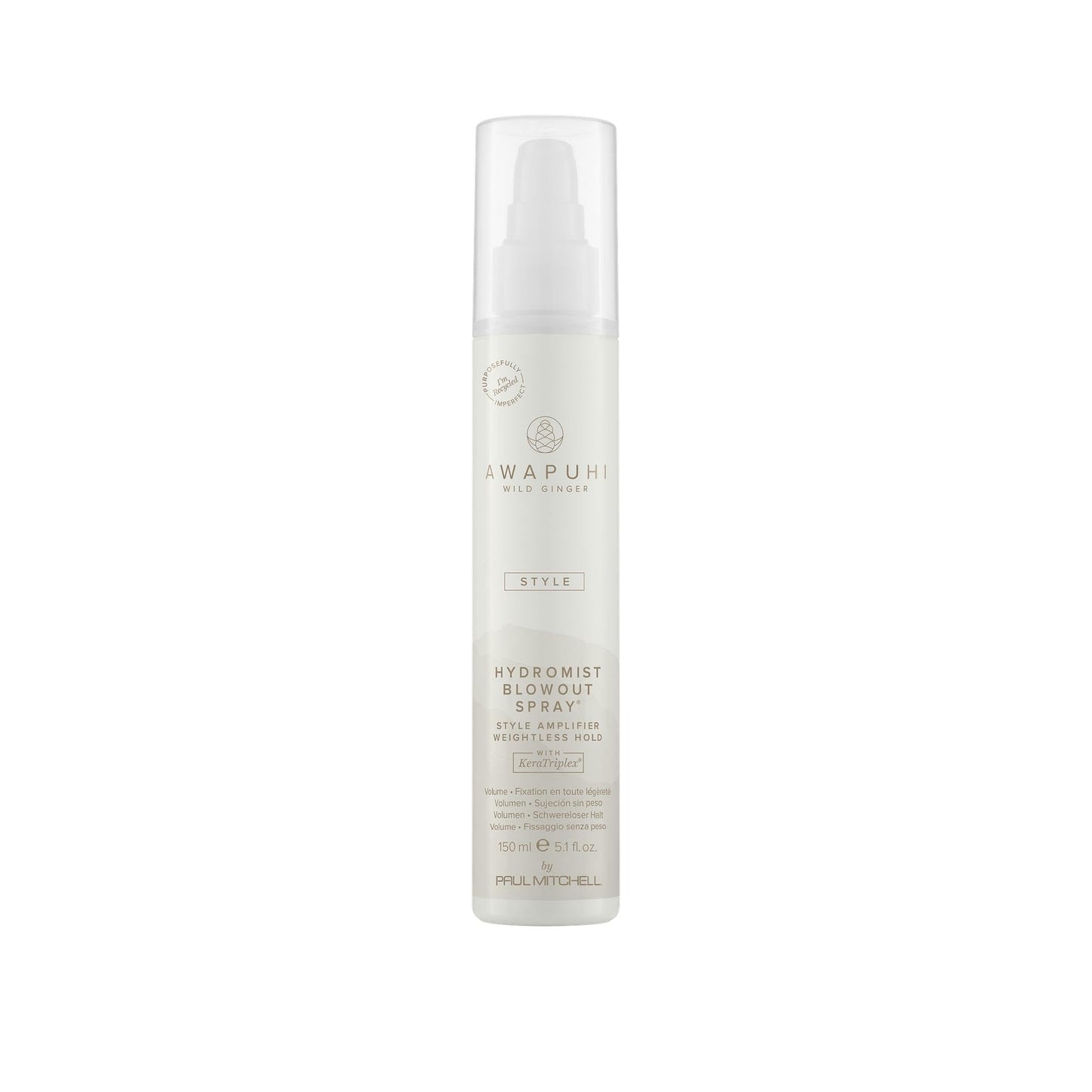 Awapuhi Wild Ginger By Paul Mitchell Hydromist Blowout Spray, Style Amplifier, Weightless Hold, For All Hair Types, 5.1 Fl. Oz.