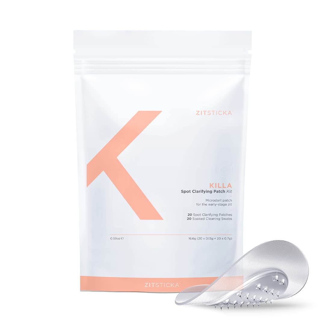 Zitsticka Killa Acne Patches For Face - World'S Most Potent Pimple Patch With Fast-Acting Microdarts - Starts Working Within 2 H