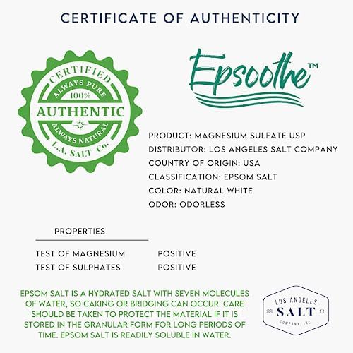 Epsoothe 5 Lbs Jar Epsom Salt Bath & Foot Soak and Scrub | Pure & Natural Magnesium Sulfate USP | Soothes Muscles & Joints, Enhances Well-Being