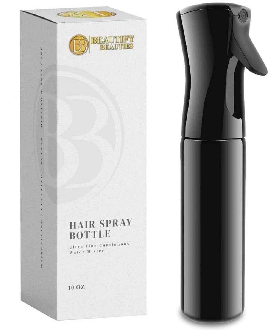 Continuous Mister Spray Bottle | 18.6oz Clear Hair & Plant Care