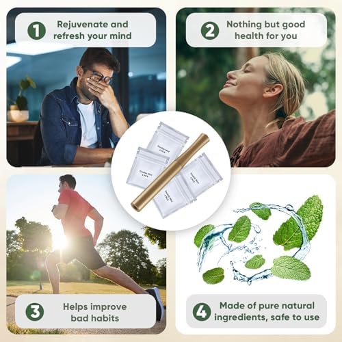 Stylish Gold Air Flavored Device,16 Replaceable Inner Cores,Natural Ingredients Extracted,Helps Improve Bad Habits-0419-06