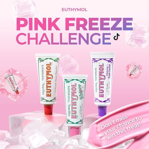 Euthymol Whitening Toothbrush (Pink, 6 Count) - Premium Soft Dual-Tension Bristles. Advanced Plaque Removal, Stain Reduction.