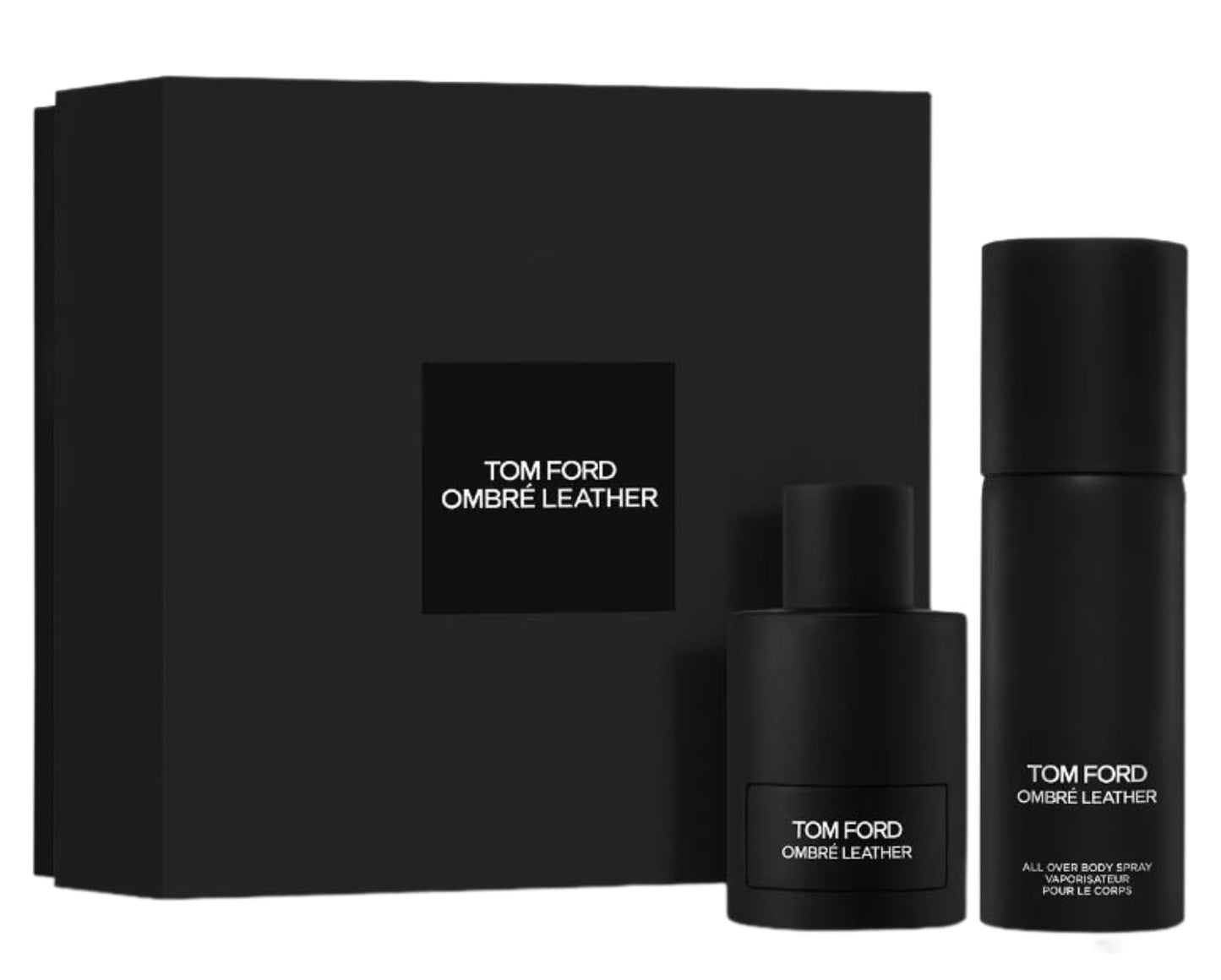 Tom Ford Ombre Leather Set With All Over Body Spray - Set Of 2