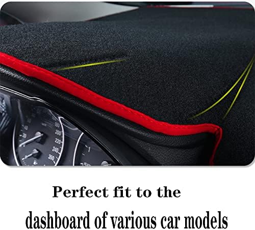 Dash Covers for Jeep-Grand Cherokee 2021-2023,Polyester Car Dashboard Cover,Dash Board Protecter Cover,Interior Car Dash Board Covers Mat,Red