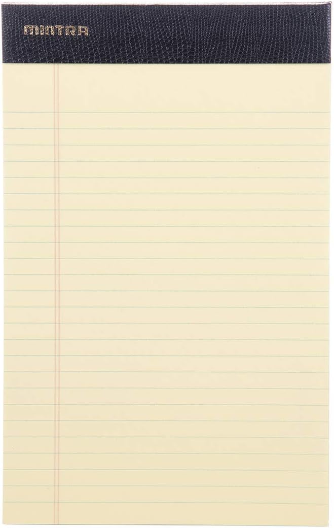 Mintra Office Legal Pads - ((PREMIUM CANARY 6pk, 5in x 8in, NARROW RULED))