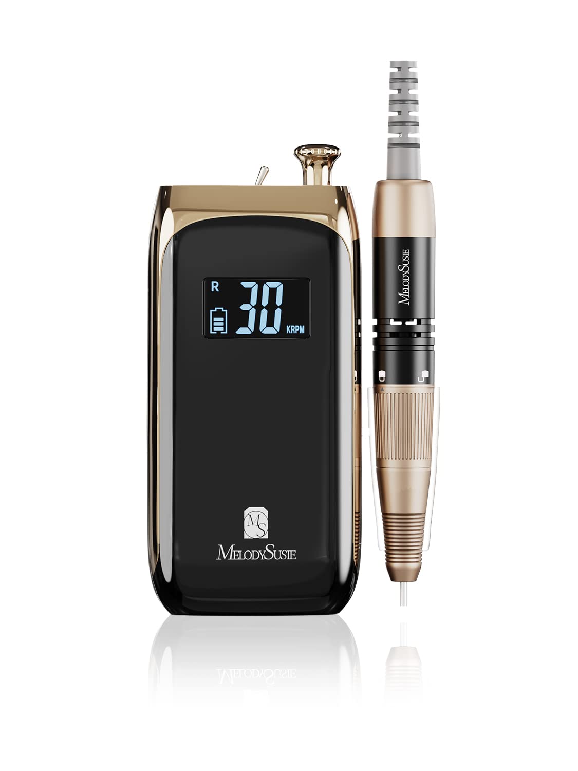 MelodySusie Nail Drill Machine, Electric Nail File Professional for Acrylic Nail, Rechargeable Cordless Portable E File 6 Nail D