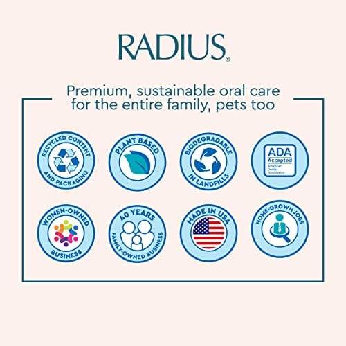 RADIUS Toothbrush, Flex Brush, Soft Bristles, Right Handed, Watermelon Brush with White Bristles, BPA Free & ADA Accepted, Pack of 1
