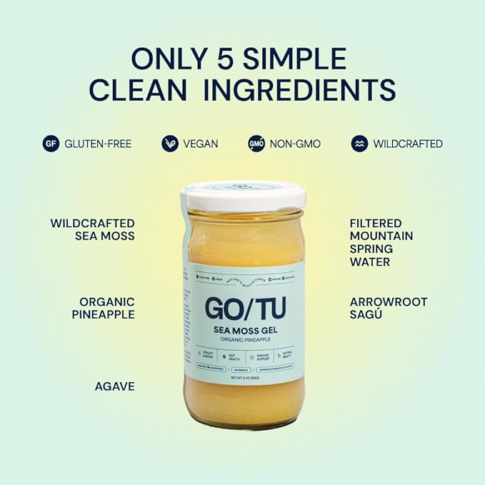 Sea Moss Gel – 8oz Pineapple | Pure, Shelf-Stable Superfood | Nature’s Multivitamin