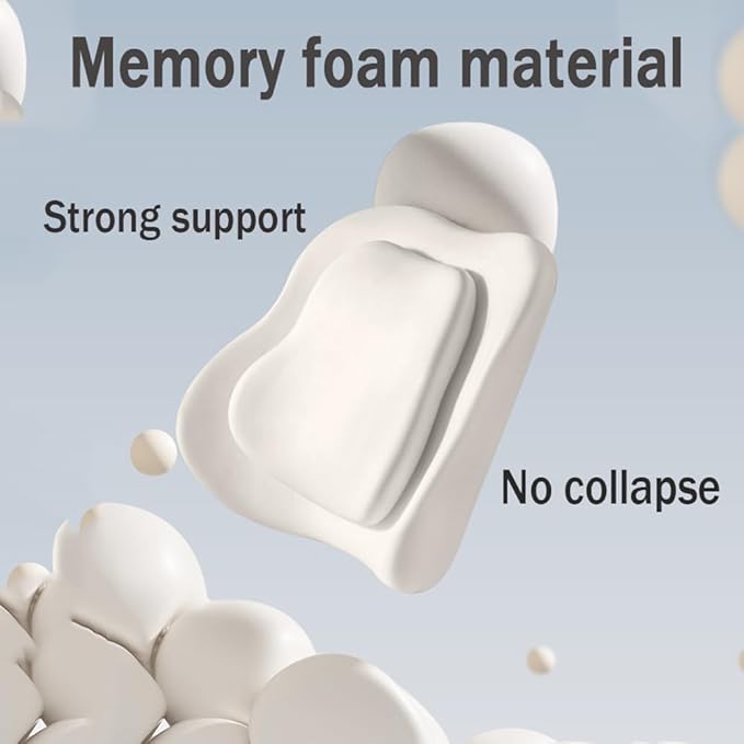 Car Headrest Lumbar Support Cushion for VW Golf VIII VI V IV III II I Mk 8 7 6 5 4 3 R GTE/GTI/GTD/Clubsport 45, Memory Foam Relieve Fatigue Breathable Car Seat Neck Pillow,Pink-Set