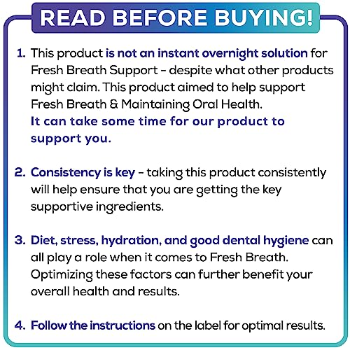 Oral Probiotics & Tongue Scraper for Bad Breath Support - Chewable Dental Probiotic for Teeth & Gums & Fresh Breath - 6 Probiotic Strains - BLIS M18 - Supportive Oral Probiotic - Mint Flavored - 60ct