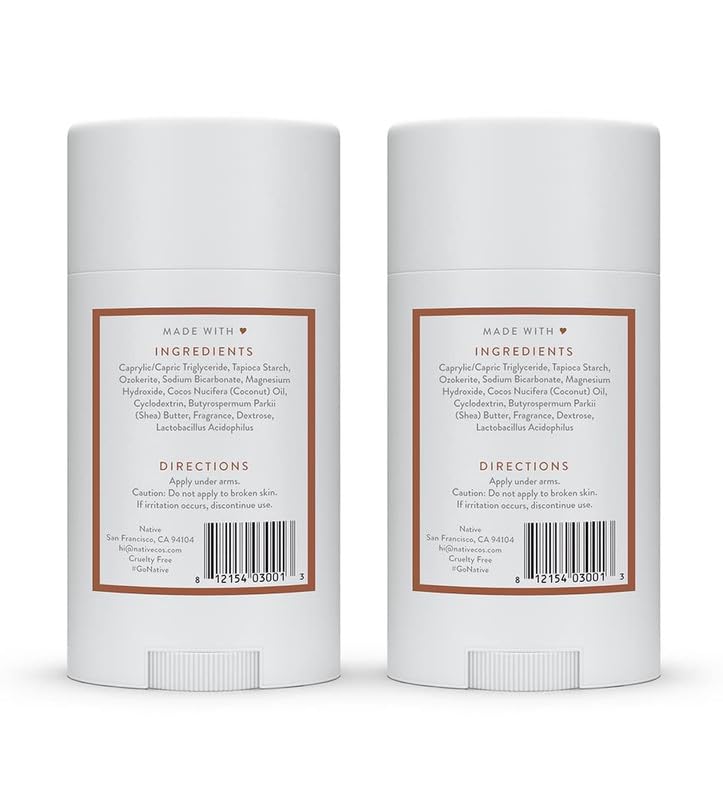 Native Deodorant | 72-Hour Odor Control | Aluminum-Free, Coconut & Vanilla, 2-Pack