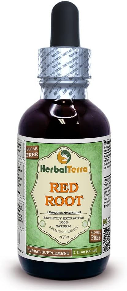Red Root (Ceanothus Americanus) Glycerite, Dried Root Bark Alcohol-Free Liquid Extract 2 oz