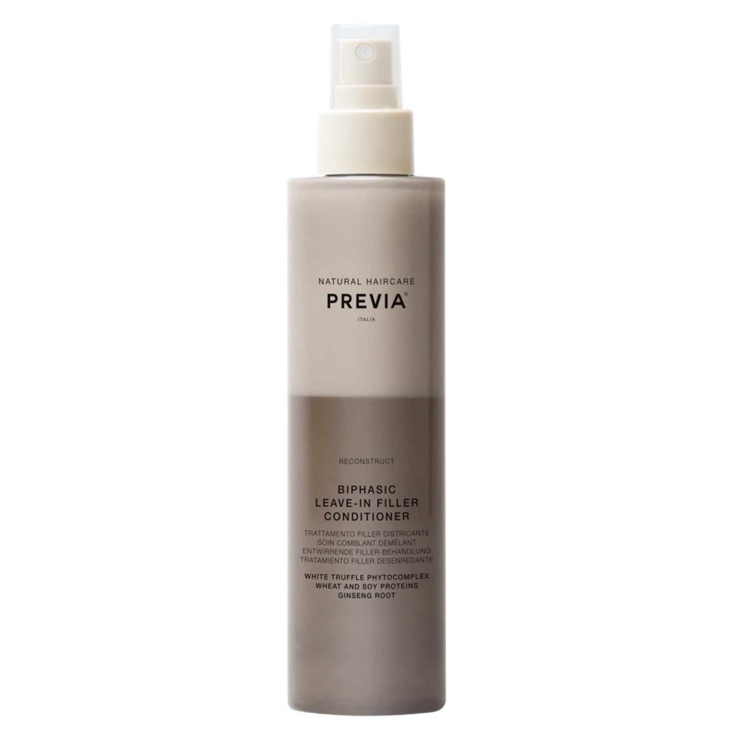 Previa Hydrating Leave-In Conditioner Spray White Truffle Extract - Reconstructive Biphasic Detangling Treatment For Damaged, Dr