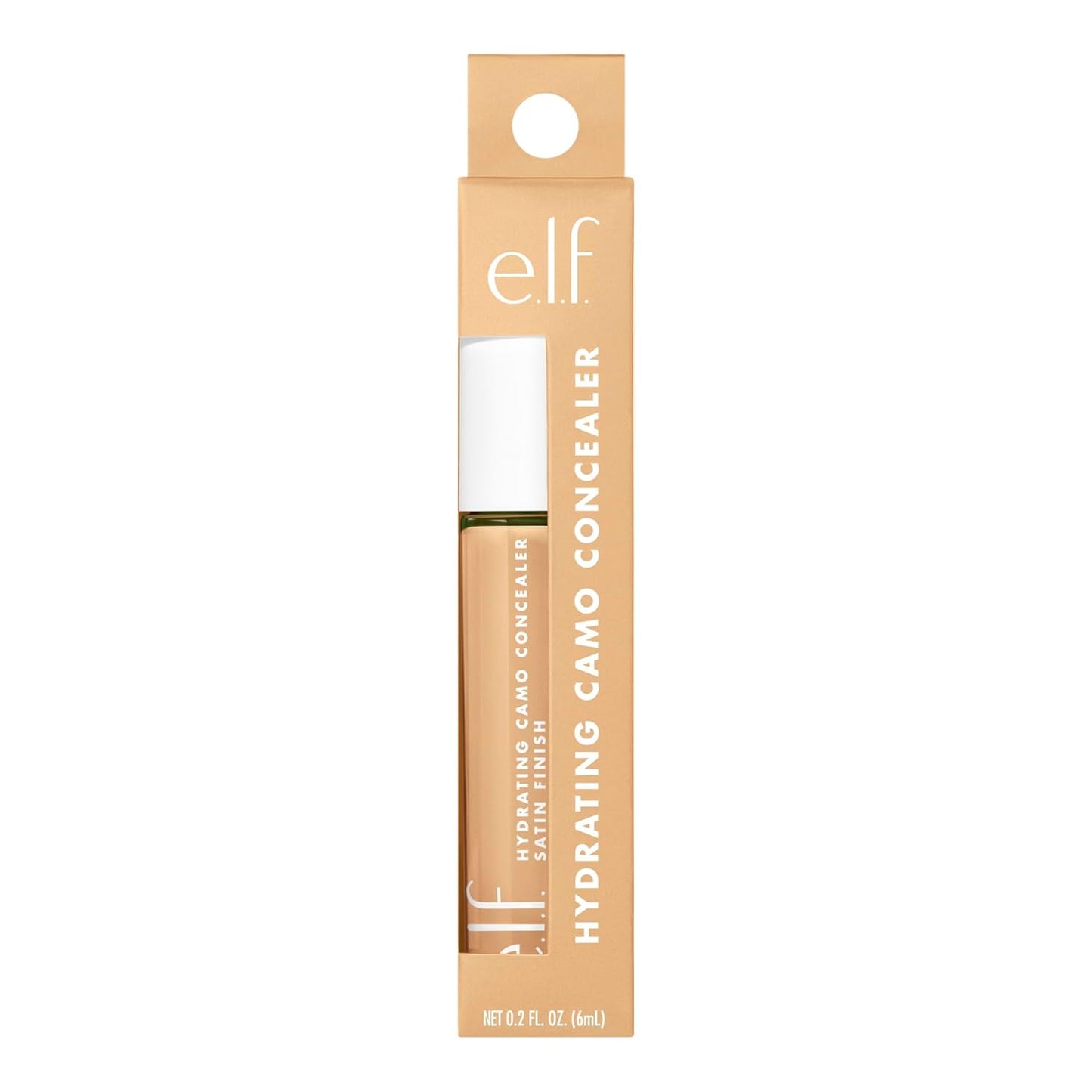e.l.f. Hydrating Camo Concealer | Full-Coverage, Satin Finish | Vegan, Rich Chocolate