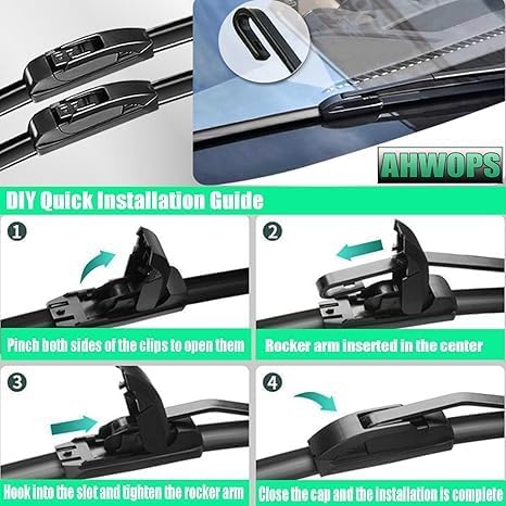 3 Wiper Front and Rear Wiper Blades for Jeep Commander 2006-2010, OE Original Style (18″/18″ Front/14″ Rear) For My Car