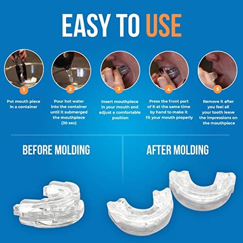 Eliminator Pro 2.0 - Nighttime Dental Mouthguard - Bite Nightguard for Sleep to Reduce Clenching & Pain – 2 Piece Adjustable Moldable & Comfortable