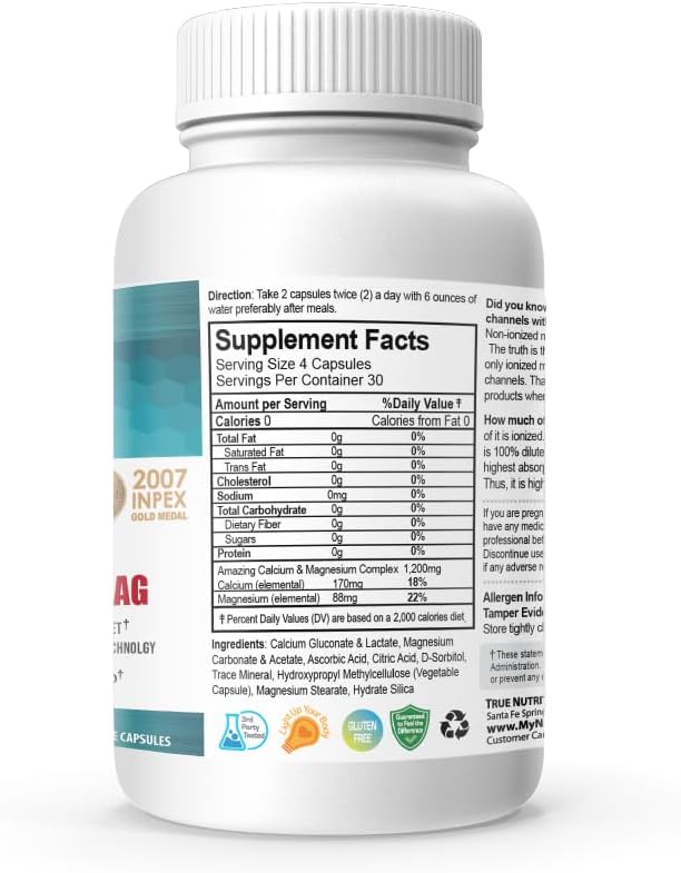 Sean Lee's iBone Cal Mag 120 Vegetable Capsules X 4 Bottles for 4 Months - Bone Health, Calcium Supplement (480 Count)
