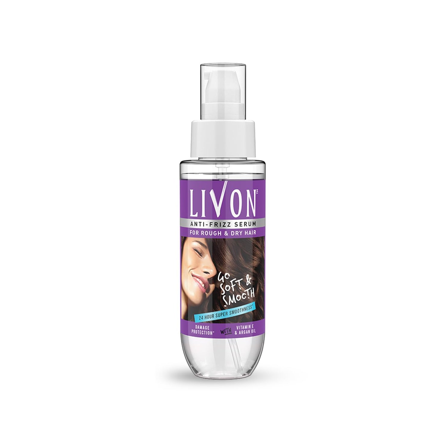 Livon Anti Frizz Serum With Vitamin E & Argan Oil| For Women & Men|For Dry & Rough Hair| 24 Hour Frizz Free Smoothness | 3.3 Fl.