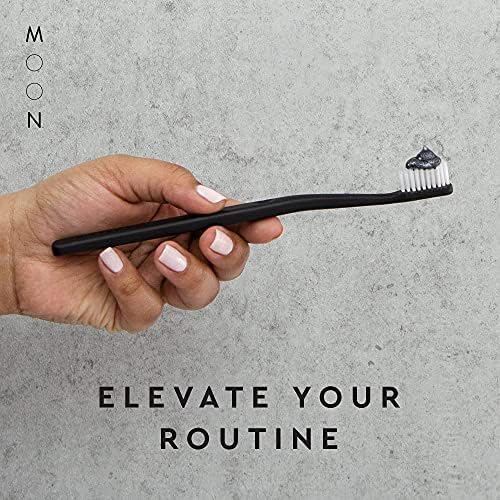 MOON Soft Bristle Toothbrush 4-Pack - Extra Soft Toothbrushes for Adults, Sensitive Gums & Teeth-Friendly - 720 Tapered Ultra-Fine Bristles per Brush for Gentle Deep Cleaning (4 Pack)