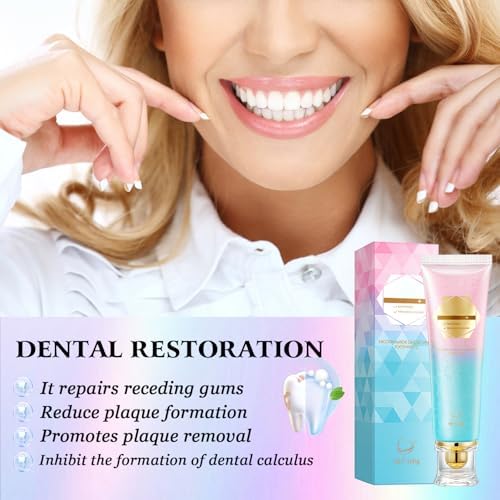 2Pcs Acssart Radiant Whitening Toothpaste, Niacinamide Whitening Toothpastes, Niacinamide Intensive White Toothpastes, Fresh Breath, Deep Cleaning Care