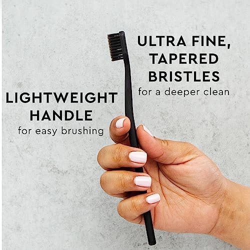 MOON Soft Bristle Toothbrush 4-Pack - Extra Soft Toothbrushes for Adults, Sensitive Gums & Teeth-Friendly - 720 Tapered Ultra-Fine Bristles per Brush for Gentle Deep Cleaning (4 Pack)