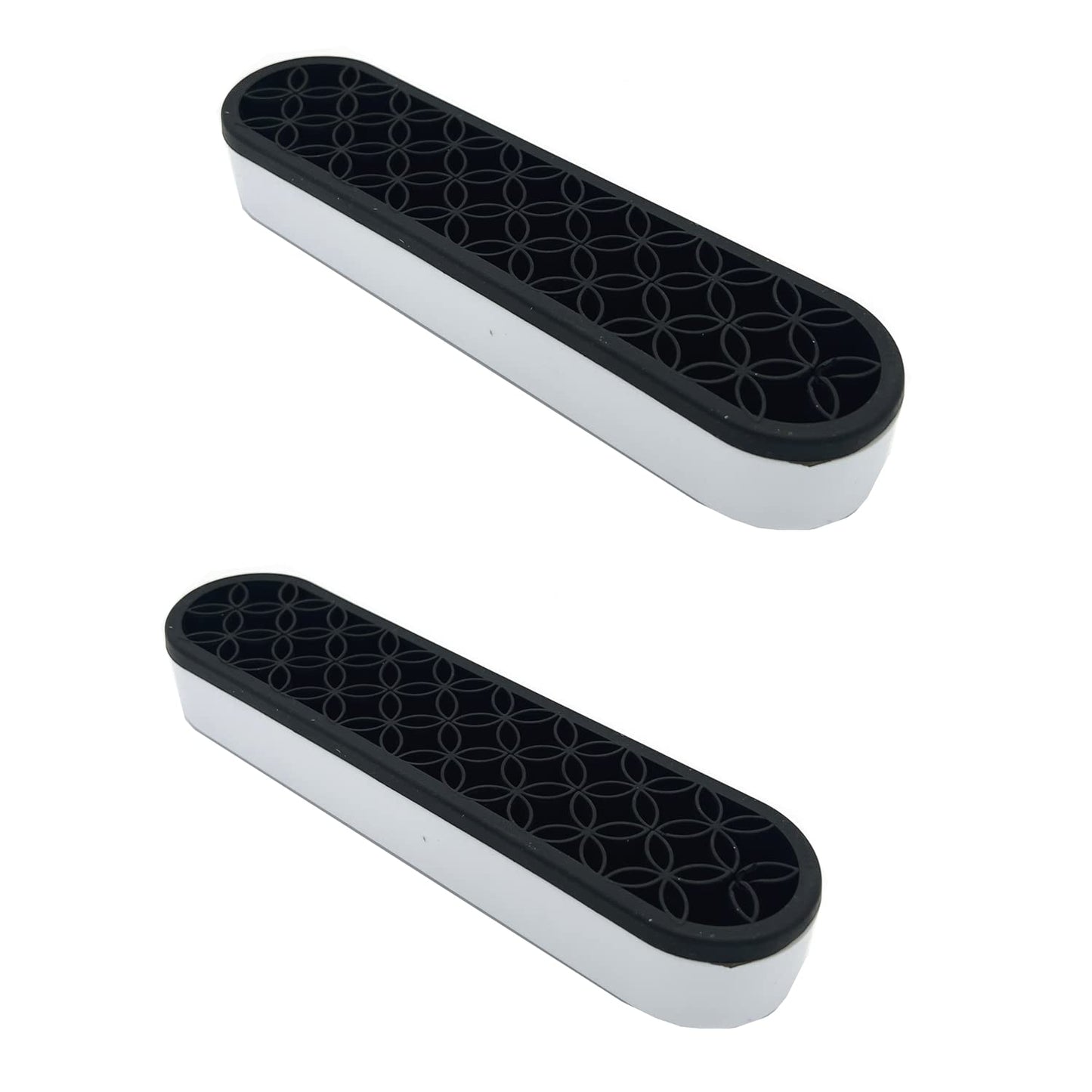 Tang Song 2 Pcs Silicone Make Up Brush Holder Cosmetic Storage Box Desktop Organizers (Black)