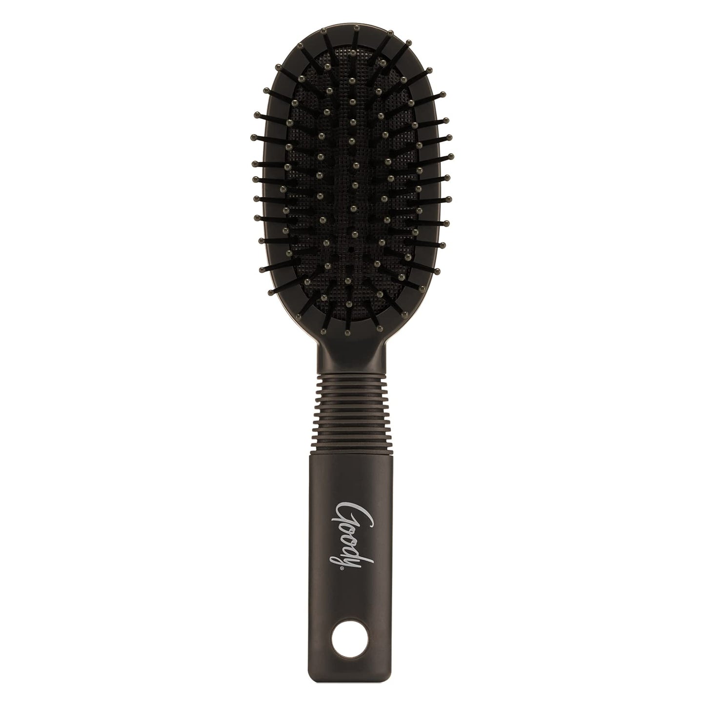 Goody Mini Cushion Hair Brush - Oval Travel Hairbrush For All Hair Types, Tangles Knots With Ease Without Tears Or Breakage - Pa